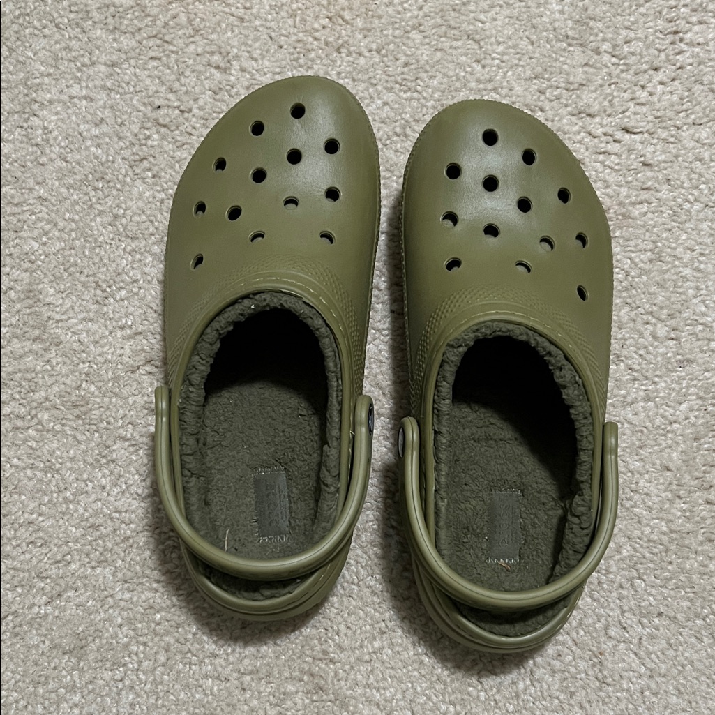 Crocs Olive Green Unisex Adult Classic Lined Clog